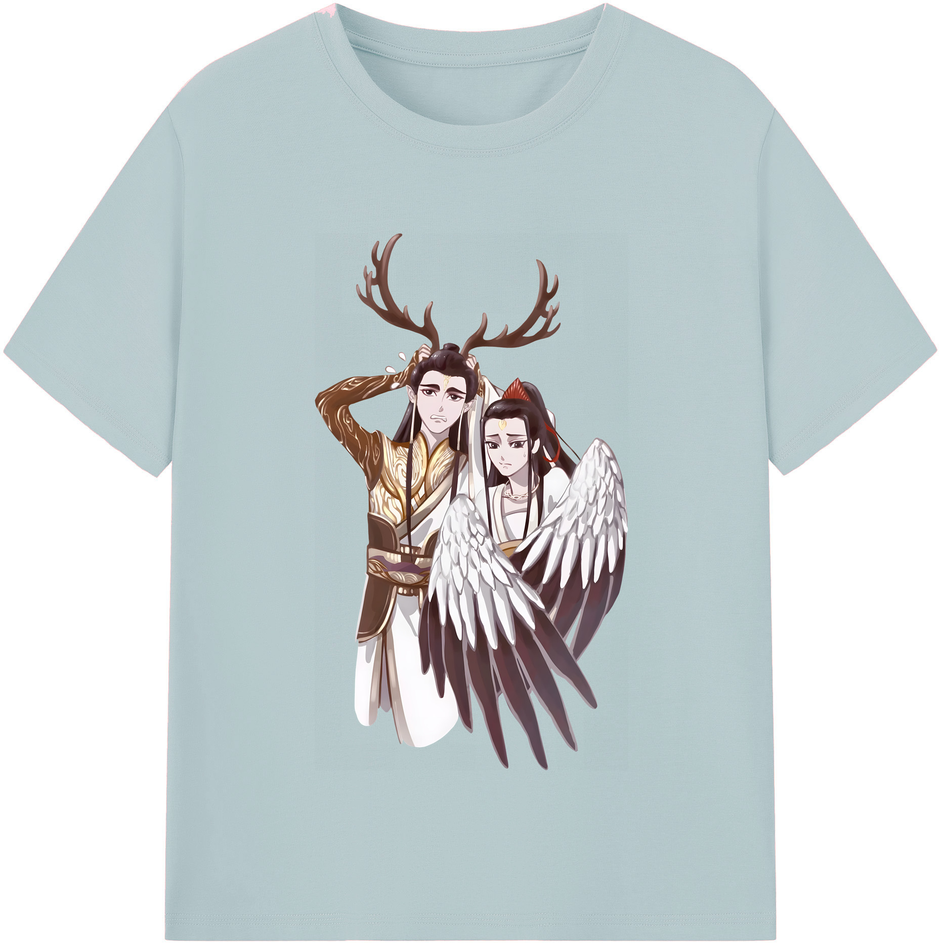 （画像用） Ne Zha 2 ナタ 魔童の大暴れ 綿100％半袖Tシャツ（フロントプリント）